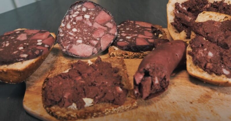 Blutwurst spread on bread